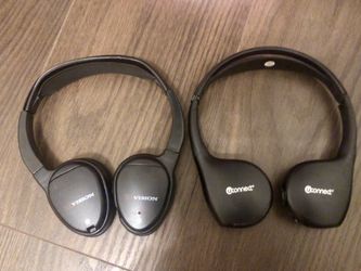 Two Pairs of RF Headphones for Car Mini Van SUV