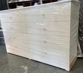 8 Drawer white