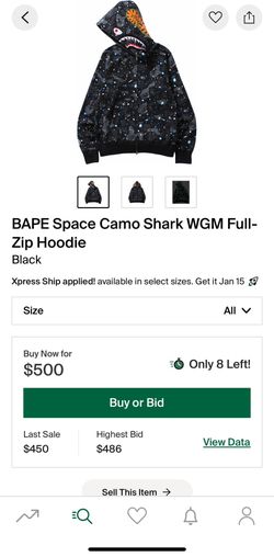 SPACE CAMO SHARK BAPE HOODIE