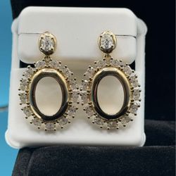 # 5. Exquisite Gold Vermeil Moissanite Dangle Earrings