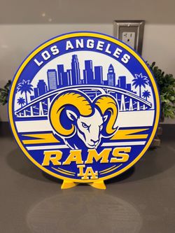 LA Rams plate sign
