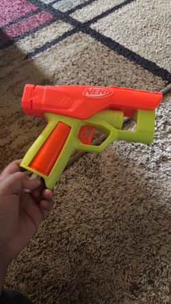 Big gun and small Nerf gun