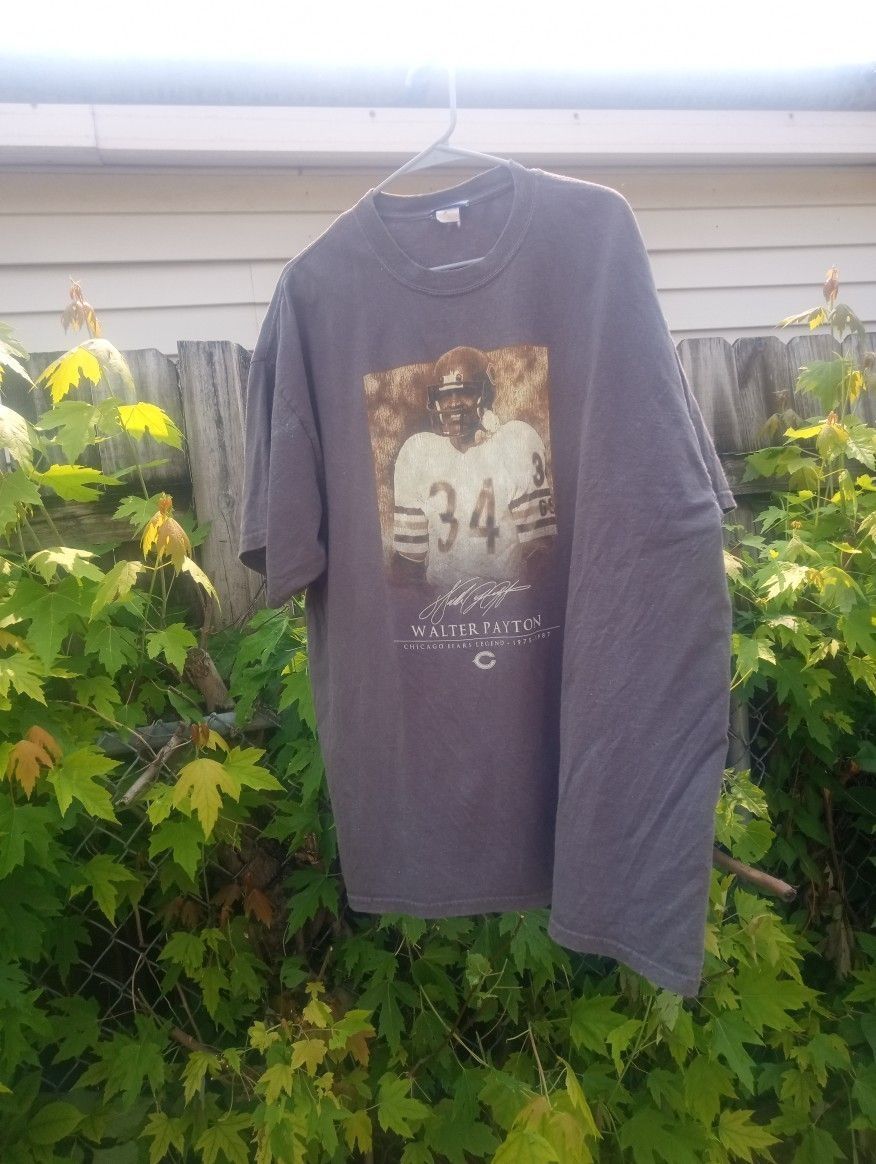 Reebok Grey Walter Payton Bears #34 Short Sleeve Extra Large T-shirt