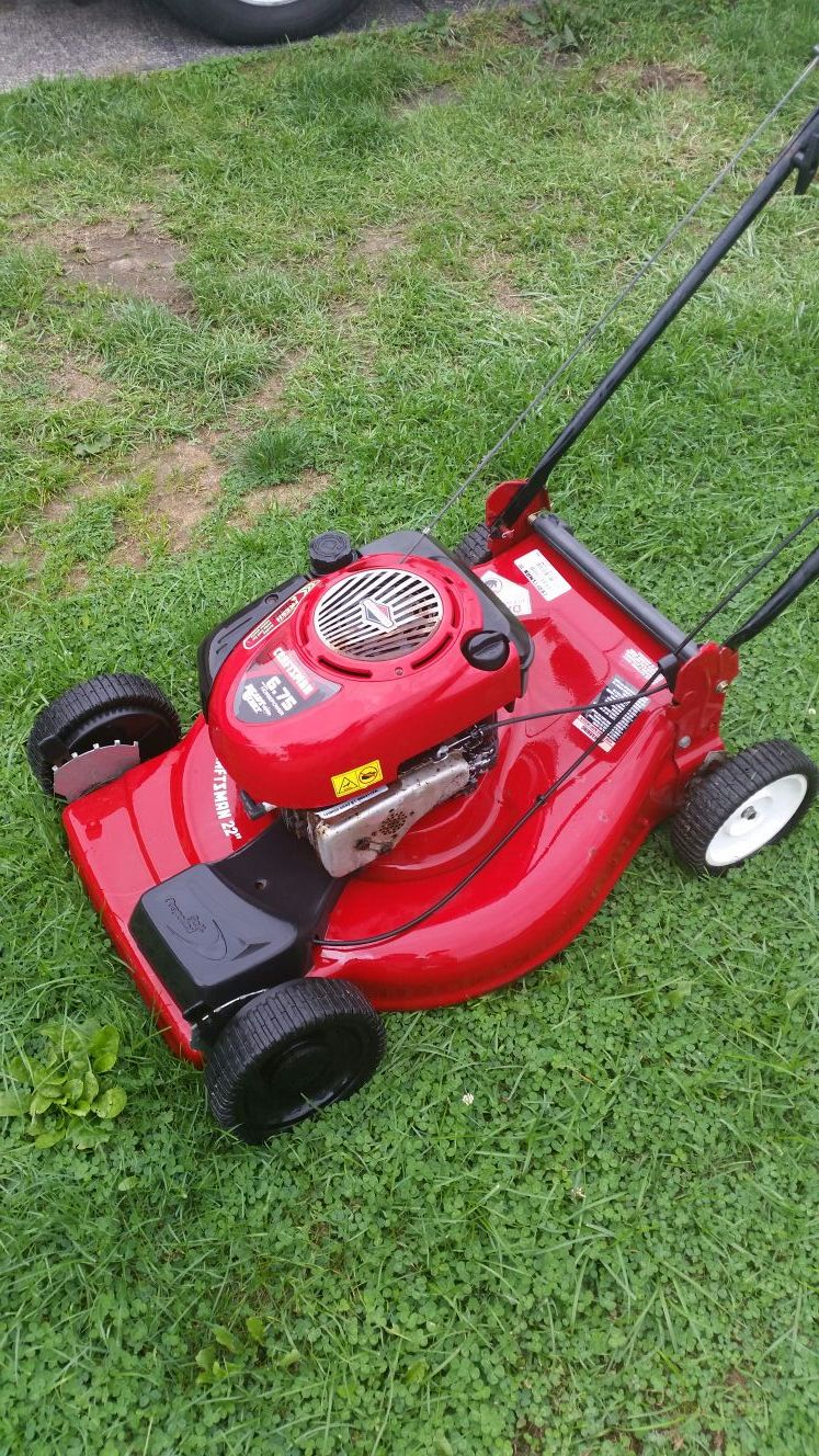 Craftsman 6.75 HP ready start lawnmower self propelled.