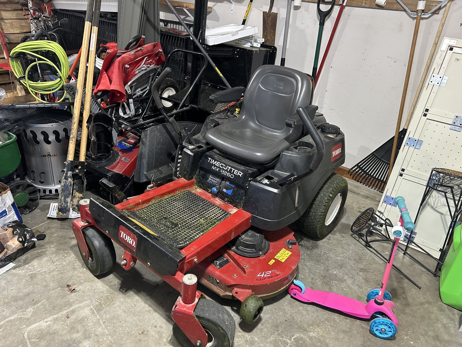 2012-2013 Toro 23 Hp Kawasaki 42 inch fabricated, welded deck