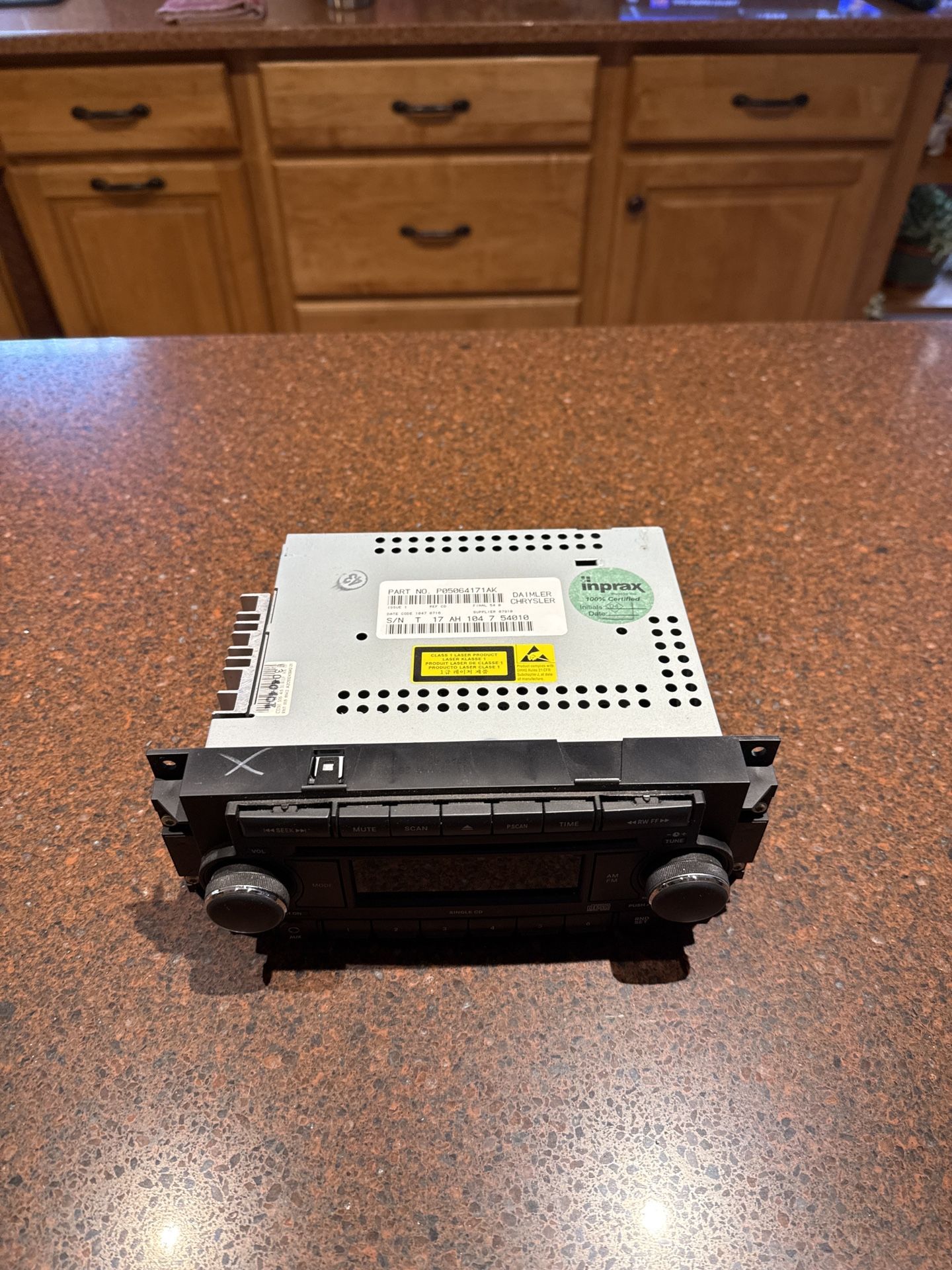 OEM Chrysler/Dodge/Jeep Car Radio – Part # P0(contact info removed)AK