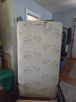 Crib Mattress with Cloud and Star Print