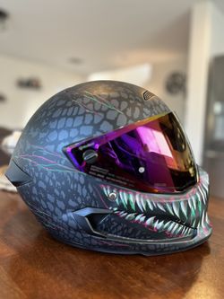 Ruroc Atlas 3.0 Toxin Carbon Fiber Racing Motorcycle Helmet Size L