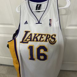 Adidas Jersey Large Length +2 Pau Gasol Los Angeles Lakers.