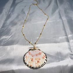 Shell Pendant With 18 inches Gold Filled Necklace