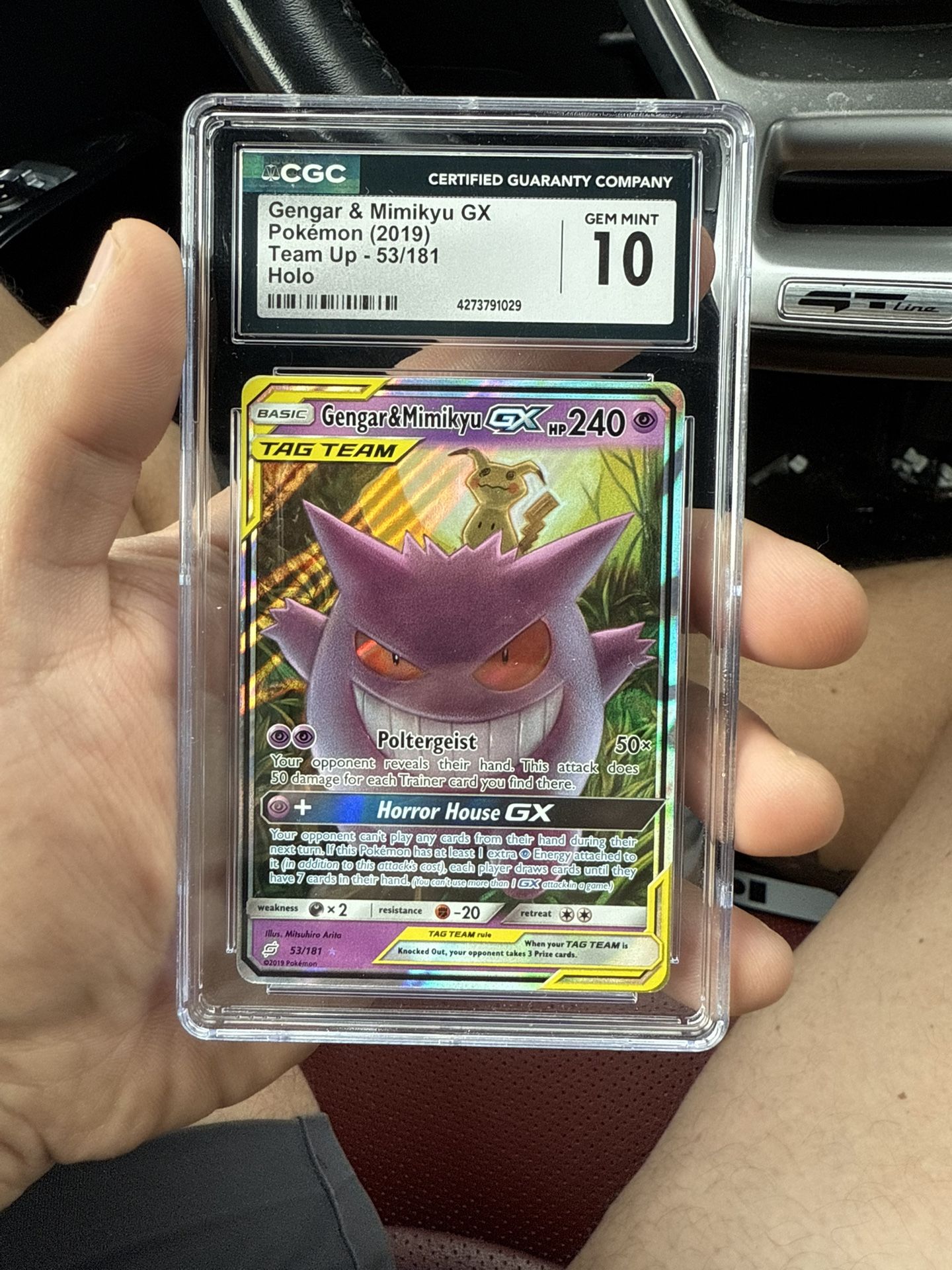CGC 10 Gengar & Mimikyu Tag team