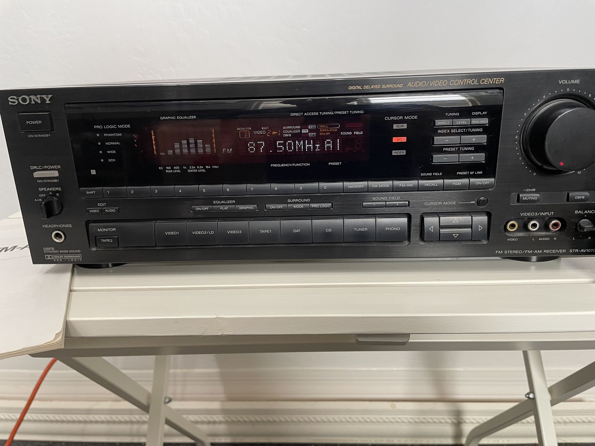 Sony Home Theater Receiver With Remote STR-AV1070