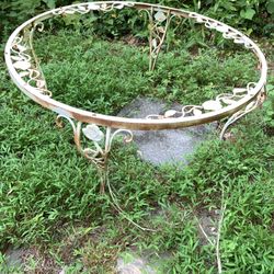 Antique Metal Table Patio 36”
