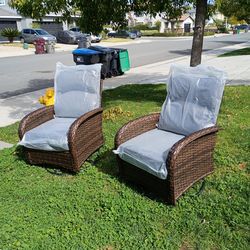 Patio swivel rocking chairs deep seating 6-in cushions high quality outdoor patio rocking swivel chairs two-piece patio chairs brand new 🆕🚎🆕