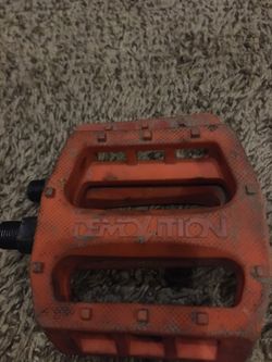 Orange demolition pedals
