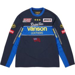 SUPREME / VANSON L/S SHIRT BLUE SIZE LARGE 