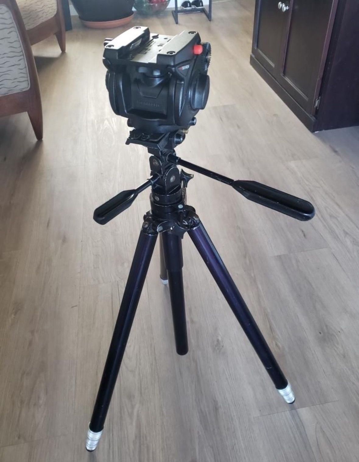 80’s Manfrotto Video Camera Mount And Tripod