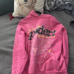 Pink spider hoodie