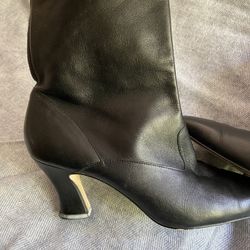 Short Black Leather Boots 