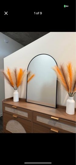 Brand New Arch Mirror Perfect Condition Black Border 20 Inches by 30 Inches