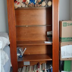 Tall mahogany bookcase