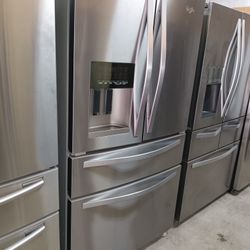 Whirlpool Refrigerator Stainless Steel Everything Works Good 