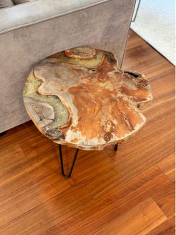 Wood and Marble end table