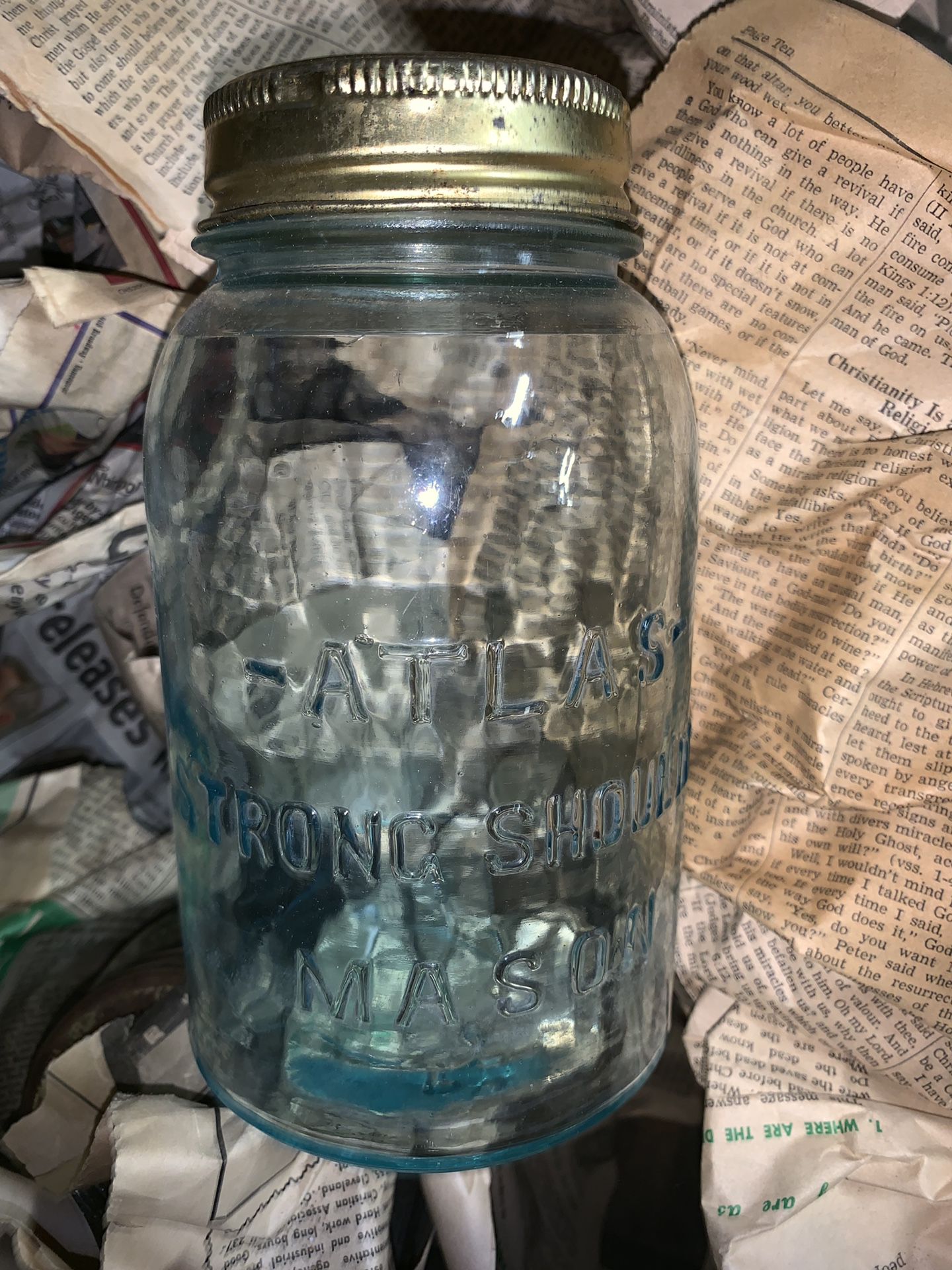 Old canning Jars with old crates ! OBO