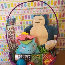 Snorlax and Venusaur Pokemon Easter Basket 