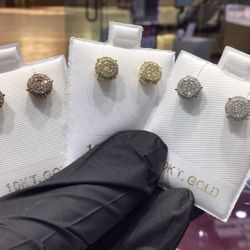 10k Gold Natural Diamond Earrings,big Diamond Earrings All New Design Available In Stock ..💎💎💎