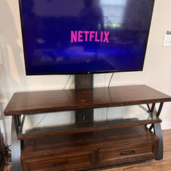 LG 49’ TV With Tv Table