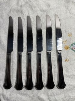 Lot 6 Cortland By Reed & Barton Select 18/10 Stainless Knives