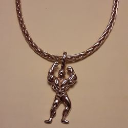 14KT Gold  BODY BUILDER Pendant