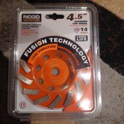 Rigid 4.5" Diamond Cup Wheel