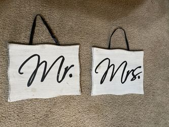 Mr. and Mrs sign