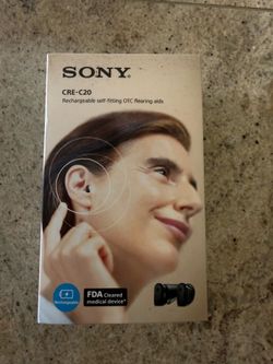 Sony CRE-C20 Rechargeable Self-Fitting OTC Hearing Aids - Brand New in Box
