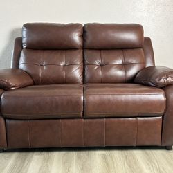 Brown Leather Couch