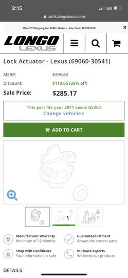 Lexus Door Actuator