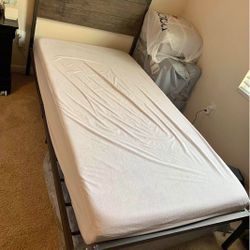 Twin bed frame + mattress