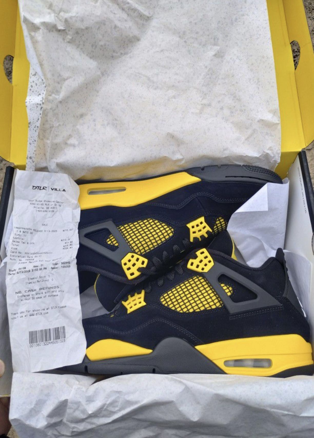 Jordan 4 Yellow Thunders 