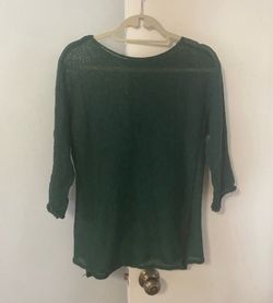 Dark Green Lightweight Knit Pullover