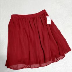 New Red Flowy Skirt Size 1/2