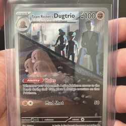 Team Rocket's Dugtrio 239/217 Illustration Rare Pokemon - Mega E Ascended Heroes