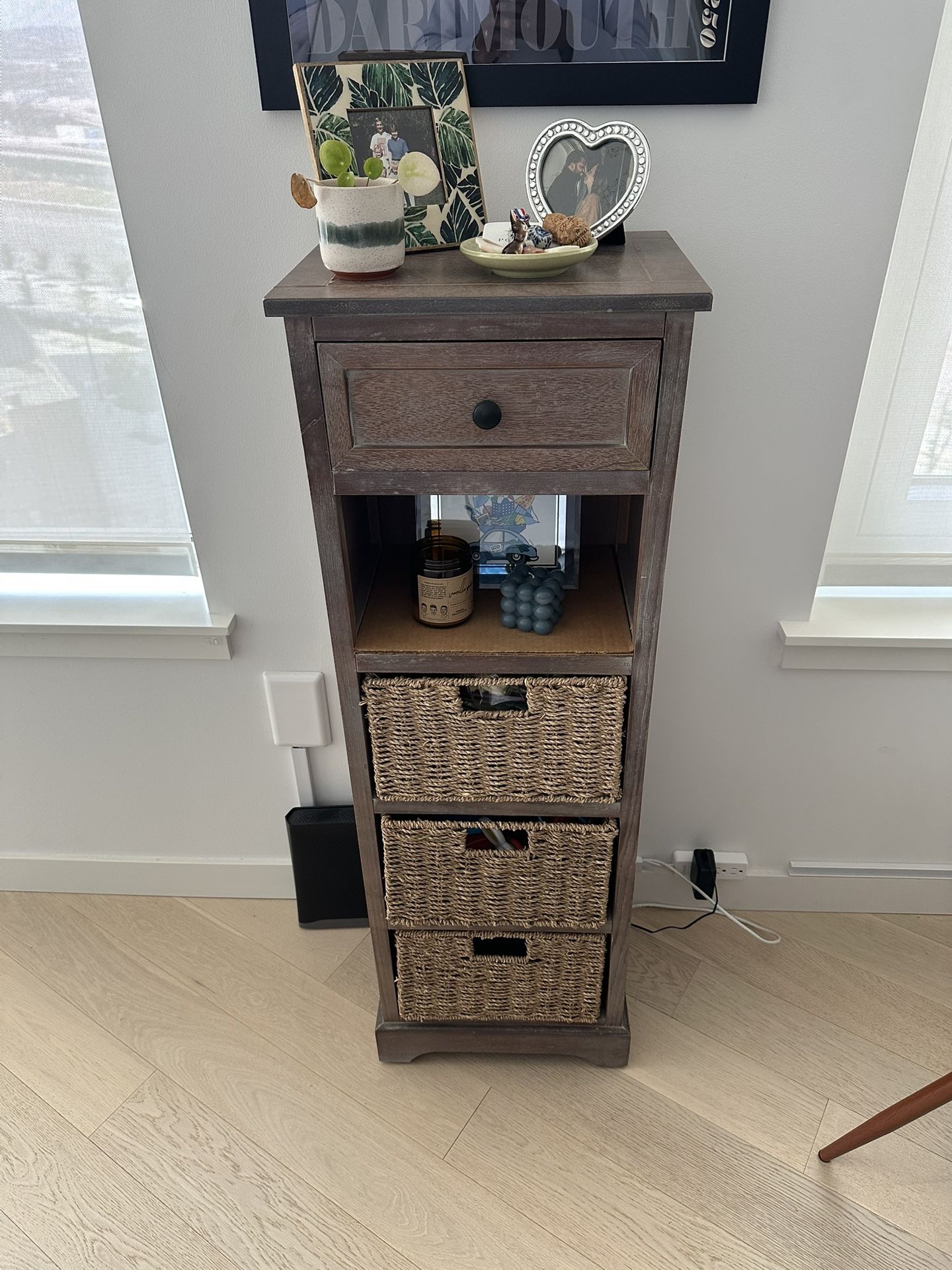 Skinny Shelving With Baskets