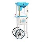 Nostalgia Snow Cone Shaved Ice Machine - Retro Cart Slushie Machine Makes 48 Icy Treats - Includes Metal Scoop, Storage Compartment, Wheels 