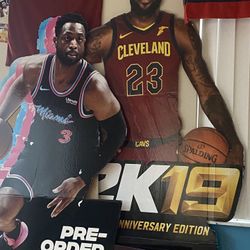 LeBron and Wade Cardboard Cutout