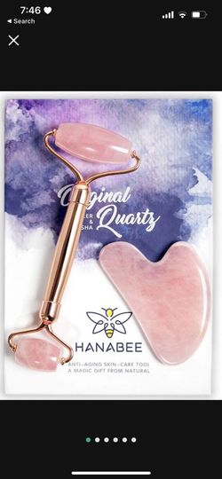 Gua Sha Jade Roller,Rose Quartz Face Roller Skin Care Tools,Beauty Facial Massager,Eye Roller For Puffy Eyes,HANABEE Skincare Sets & Kits (Rose Quartz