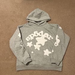 Beluga Grey Sp5der Hoodie