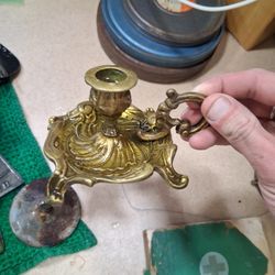 Vintage Brass Candle Stick Holder