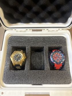 Invicta Case With Two Marvel Invicta Watches 